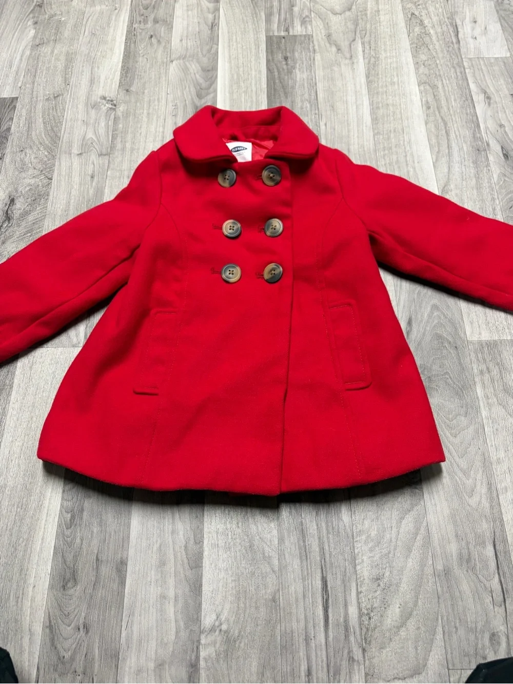 Old Navy Red Double-Breasted Pea Coat for Kids